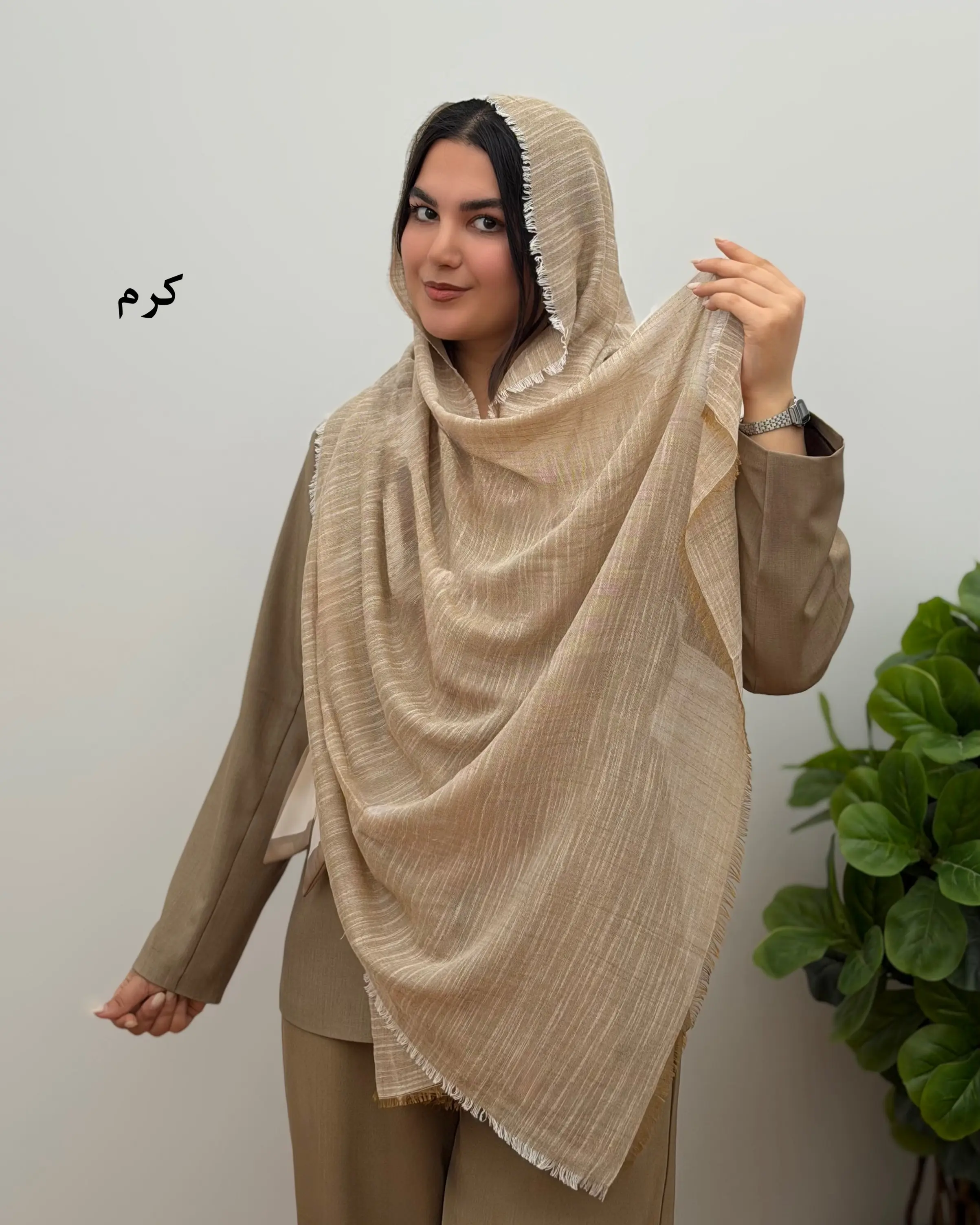 شال نخی لینن